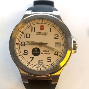 VICTORINOX SWISS ARMY #241271CB SWISS MADE SOLID STAINLESS STEEL KEURIG W DATE